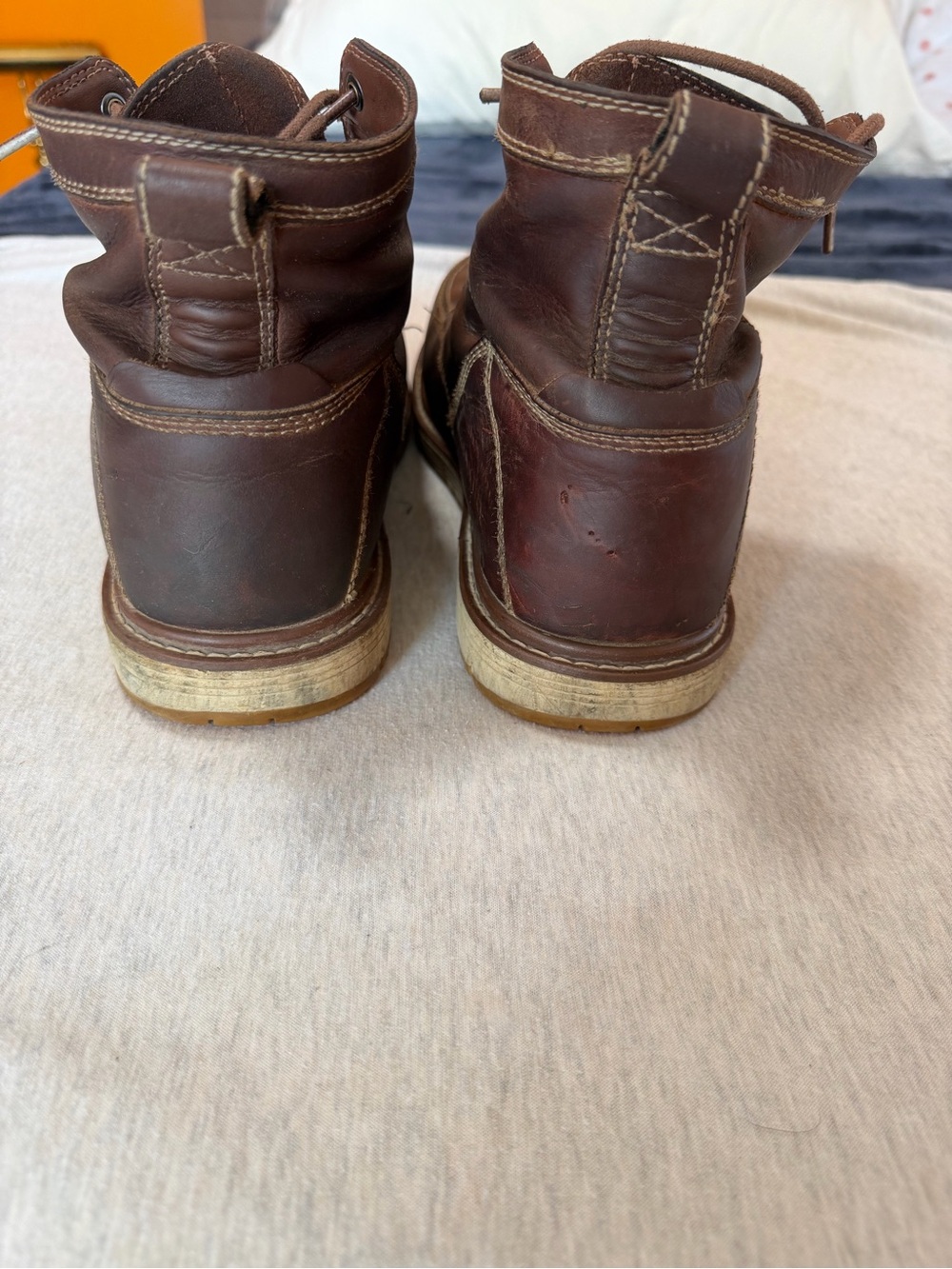 Keen Men’s Brown Leather Lace-Up Work Boots - Picture 4 of 9